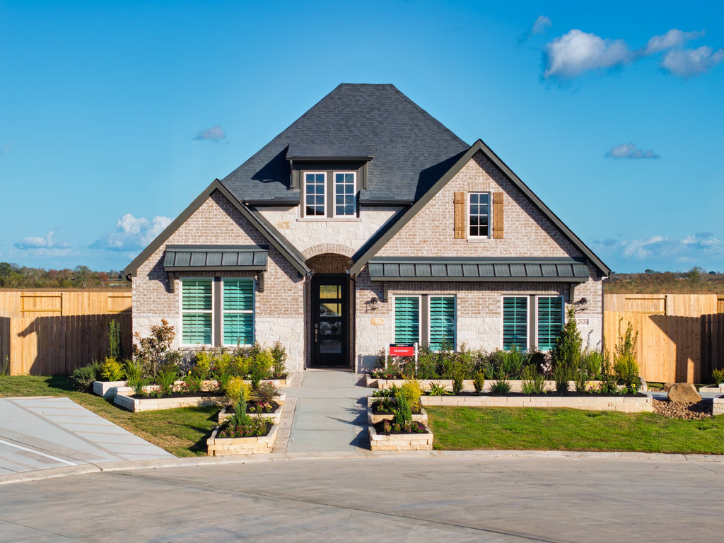 Exterior of a model home in Copia Pines, a new home community in Montgomery, TX